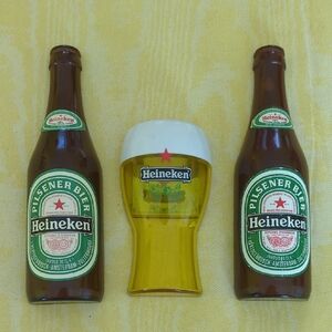 Heineken Bottle Openers. Set Of 3. Vintage